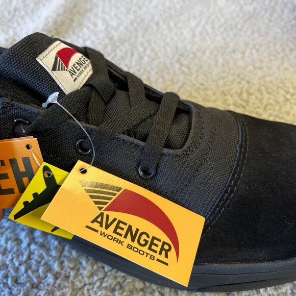 Avenger Work Boots Shoe Mens 12 Black 3 Eye Soft Toe Electrical Hazard A4133 - Picture 4 of 10